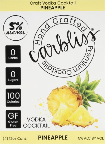Carbliss® Pineapple Vodka Cocktails Perspective: back