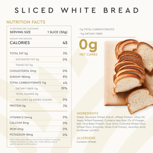 Hero™ Classic White Bread Perspective: back