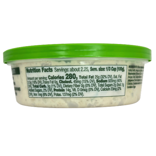 Bray Gourmet Smoked Turkey Jalapeno Dip 8 oz Perspective: back