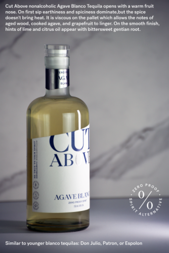 Zero Alcohol Agave Blanco | Premium Zero Proof Tequila Inspired | Alcohol Free Cocktails Perspective: back