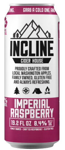 Incline Imperial Raspberry Cider Single Can Perspective: back