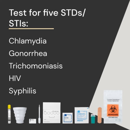 Simple HealthKit At-Home Expanded STD Test-Chlamydia-Gonorrhea-Trichomoniasis-HIV-Syphilis Perspective: back