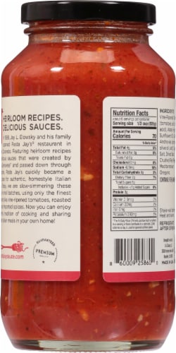 Pasta Jay's® Classic Marinara Pasta Sauce Perspective: back