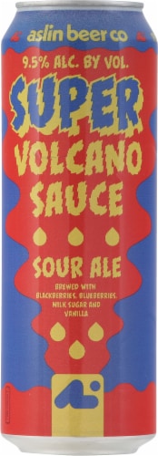 Aslin Beer Co. Super Volcano Sauce Sour Ale Craft Beer Can Perspective: back