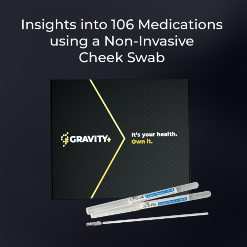 Gravity Plus Pharmacogenetics At Home PGx Test kit by Gravity+ Perspective: back