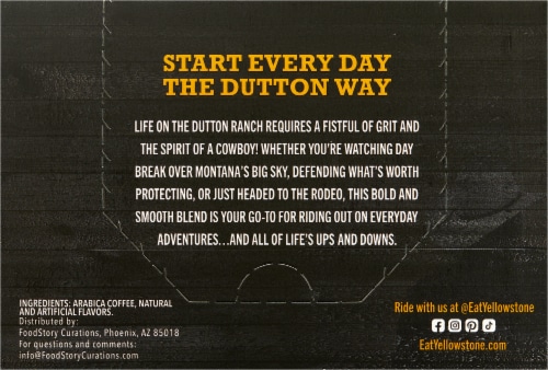 Yellowstone™ Maple Bourbon Medium Roast Single Serve 12 ct Coffee 100% Arabica Beans Perspective: back