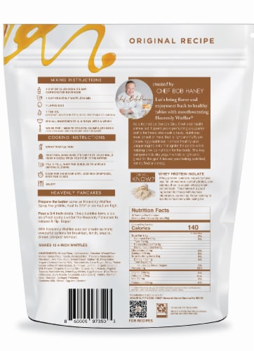 Heavenly Waffles® Original Recipe Protein-Packed Waffle Mix Perspective: back