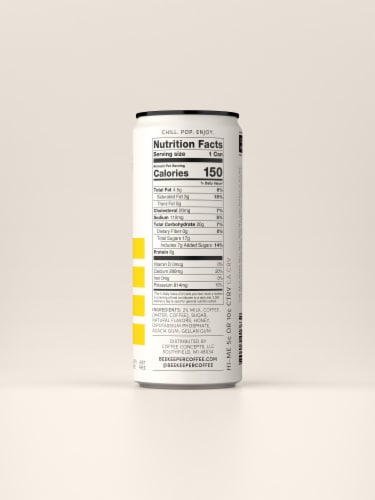 BeeKeeper Caramel Latte Cold Brew Coffee Perspective: back