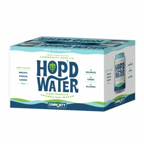 Community Beer Co. Hop’d Water Hop-Infused Sparkling Water Perspective: back