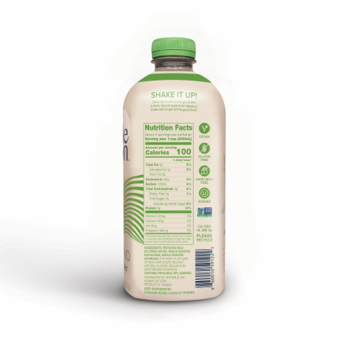 WholeMoon™ Pistachio Whole Protein Plant-Based Beverage Perspective: back