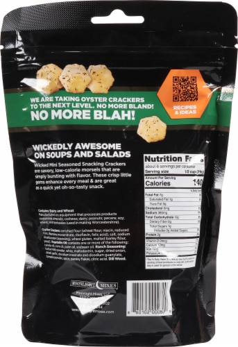 Moonlight Mixes™ Wicked Minis™ Seasoned Garden Dill Oyster Crackers Perspective: back