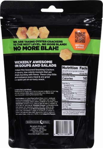 Moonlight Mixes Wicked Minis Jalapeno Cheddar Crackers Perspective: back