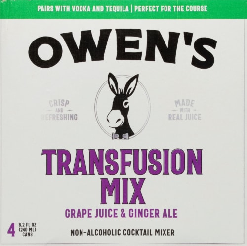 Owens Grape Juice & Ginger Ale Transfusion Mix Perspective: back