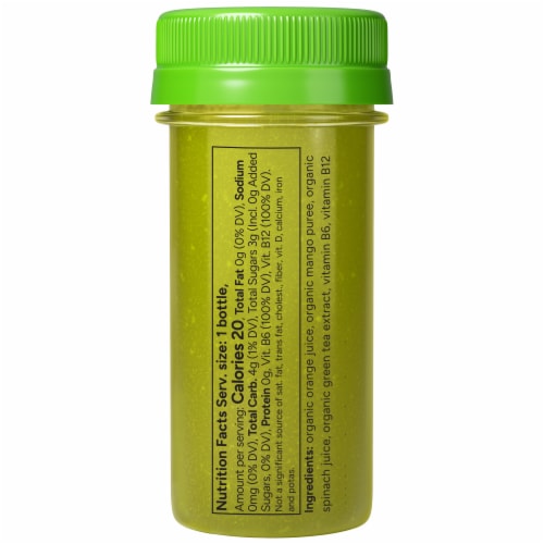 So Good So You Mango Spinach Energy Probiotic Shot Perspective: back