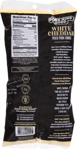 Pork King Good® White Cheddar Chicharrones Fried Pork Rinds Perspective: back