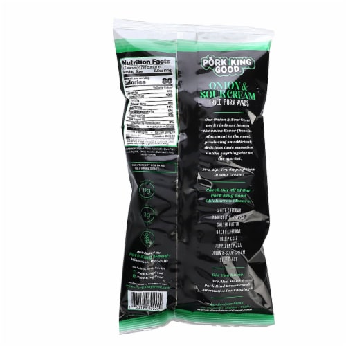 Pork King Good® Onion & Sour Cream Pork Rinds Perspective: back