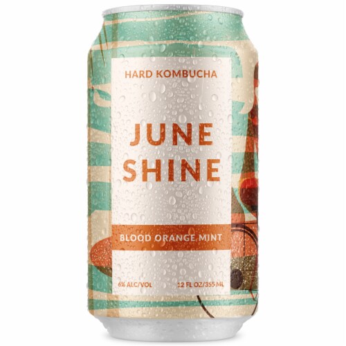 JuneShine Blood Orange Mint Hard Kombucha Perspective: back