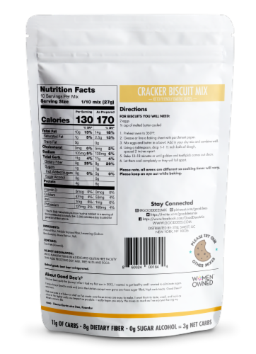 Low Carb Baking Mix,Cracker Biscuit Mix, Keto Baking Mix, Gluten Free, No Sugar Added Perspective: back