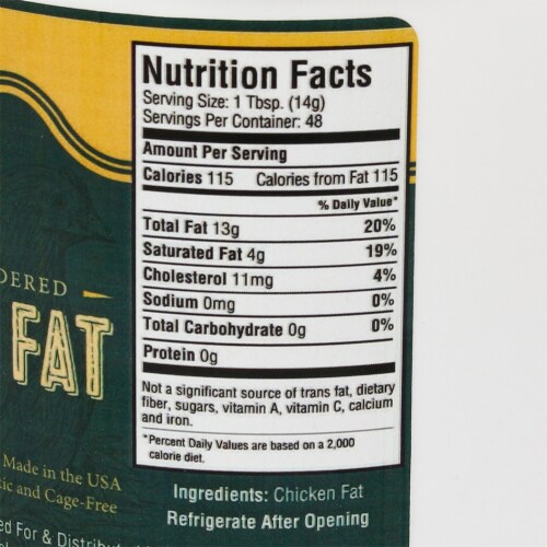 Cornhusker Kitchen Kettle Rendered Chicken Fat Made In USA Cage-Free 1.5 LB Perspective: back