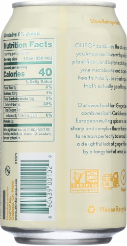 Olipop® Ginger Lemon Sparkling Tonic Perspective: back