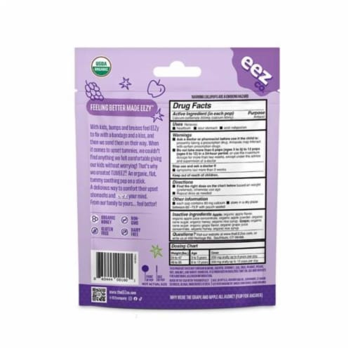 Lolleez® Tumeez® Organic Tummy Soothing Pops Perspective: back
