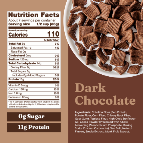 Catalina Crunch® Dark Chocolate Gluten Free Keto Cereal Perspective: back