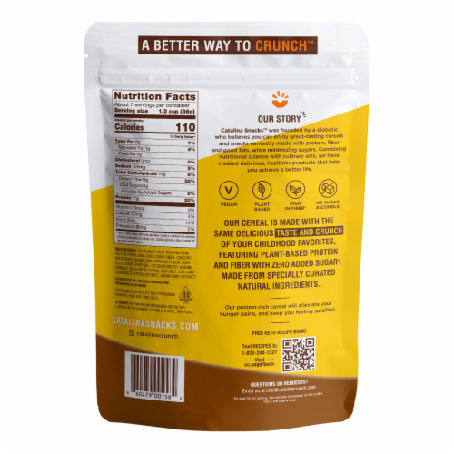 Catalina Crunch Chocolate Banana Keto Friendly Cereal Perspective: back