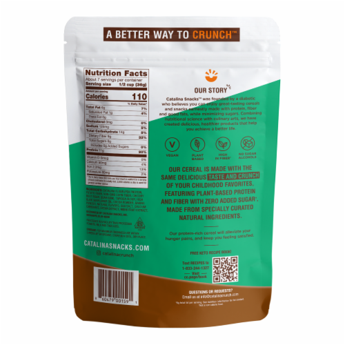 Catalina Crunch Mint Chocolate Keto Friendly Cereal Perspective: back