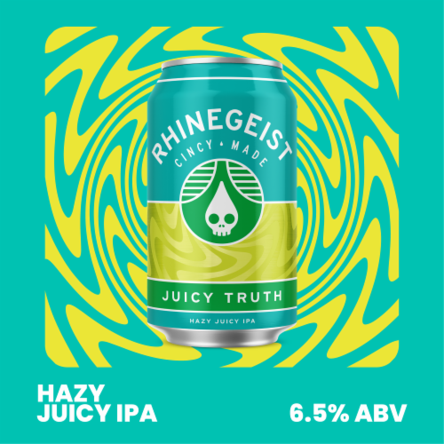 Rhinegeist Juicy Truth Hazy IPA Craft Beer Perspective: back