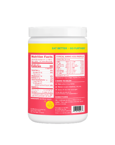 Further Food™ Premium Unflavored Gelatin Powder 10000mg Perspective: back