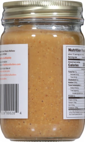 Bliss All Natural Peanut Butter With Honey & Sea Salt Perspective: back