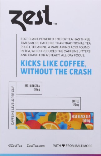 Zest™ Tea Energy Tea Blue Lady Black Tea Perspective: back