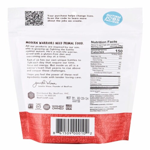BeeFree™ Warrior Mix Hagen's Berry Bomb Warrior Mix Snack Clusters Perspective: back