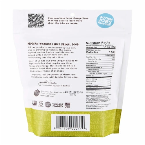 BeeFree™ Warrior Mix Clay's Chocolate Buzz Snack Clusters Perspective: back