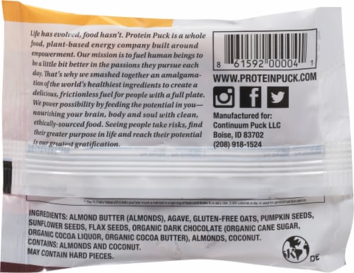 Protein Puck Daily Bliss Energy Bars Perspective: back