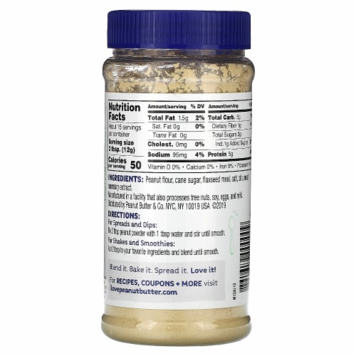 PB&Co. Flax & Chia Peanut Powder Perspective: back