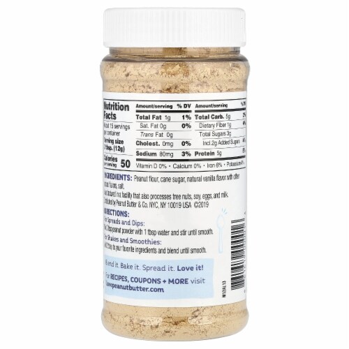 PB&Co. Vanilla Peanut Powder Perspective: back
