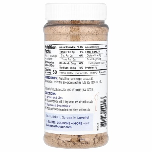 Peanut Butter & Co. Peanut Powder Cocoa - 6.5 oz (184 g) Perspective: back