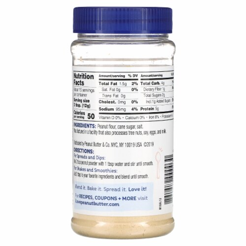 Peanut Butter & Co. Peanut Powder Original - 6.5 oz (184 g) Perspective: back