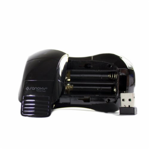 SANOXY Wireless Sport Car Mouse Optical Mouse Mice Ergonomic Design for Computer Laptop Black Perspective: back