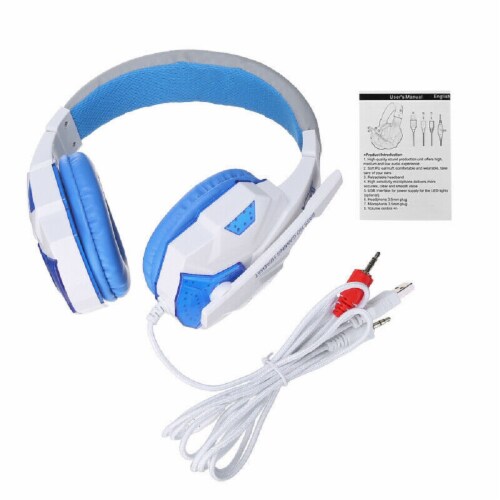 3.5mm Gaming Headset Mic LED Headphones Stereo Bass Surround For