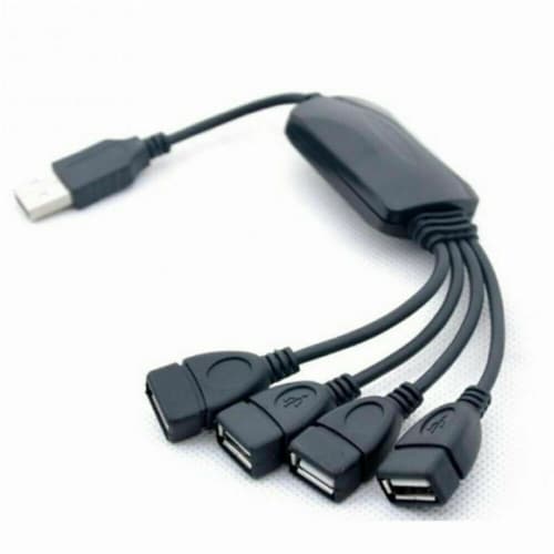 4 Port USB 2.0 High Speed Hub Octopus Splitter 480 Mbps for PC Laptop Notebook Perspective: back