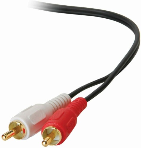 RCA Stereo Audio Cable Dual RCA Male Gold-Plated AV Cord FOR HDTV DVD VCR LOT (5FT) (5 FT) Perspective: back