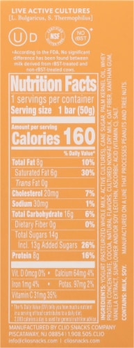 Clio® Chocolate Wrapped Vanilla Greek Yogurt Bar Perspective: back