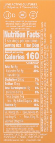 Clio® Chocolate Wrapped Vanilla Greek Yogurt Bar Perspective: back