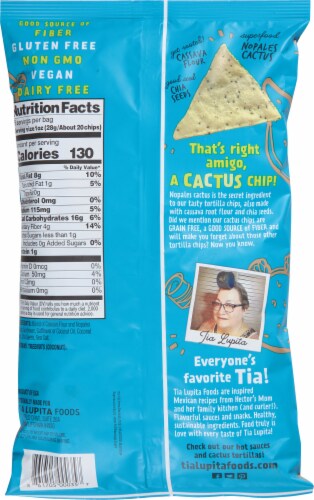 Tia Lupita® Sea Salt Cactus Tortilla Chips Perspective: back