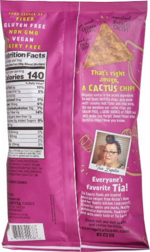 Tia Lupita® Chipotle Cactus Tortilla Chips Perspective: back