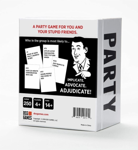 DSS Games Who's Most Likely To...® Card Game Perspective: back