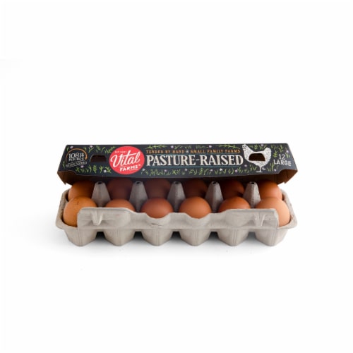 Vital Farms® Pasture-Raised Large Brown Eggs Perspective: back