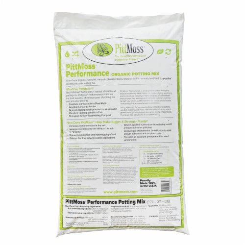 PittMoss Performance PE1C Organic Lightweight Potting Mix (Use Like Garden Soil), 1 Cubic Ft Perspective: back